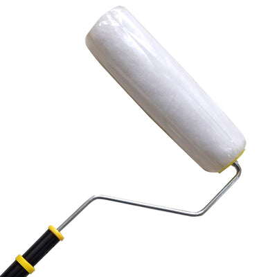 Mr. LongArm Polyester 9-Inch Paint Roller Cover with Powder Coated Steel Handle - Ideal for Chalky Paint and Textured Surfaces