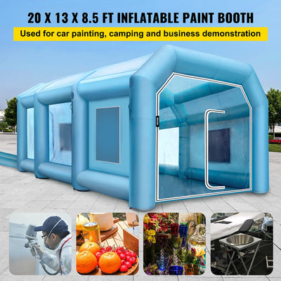 VEVOR 102-in x 156-in 20 x 13 FT Inflatable Paint Booth Plastic Inflatable Paint Booth