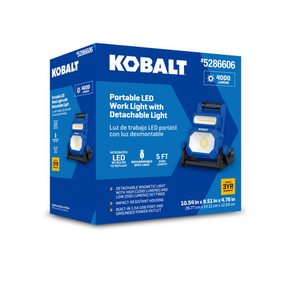 Kobalt 4000-Lumen LED Plug-in Portable Work Light