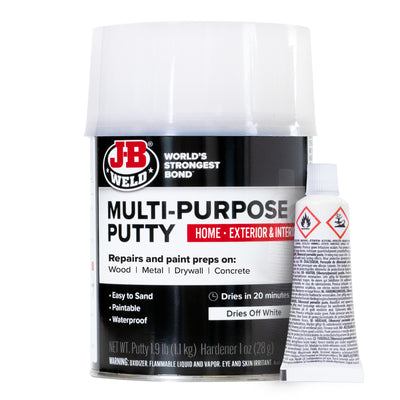 J-B WELD 1-Quart Heavy Duty, Waterproof Interior/Exterior White All-purpose Putty