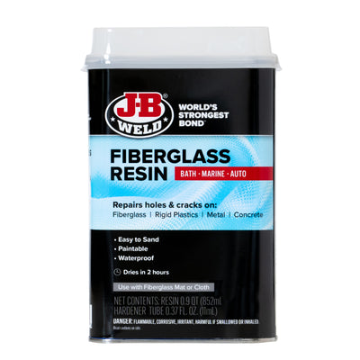 J-B WELD 1-Quart Heavy Duty, Waterproof Interior/Exterior White Fiberglass Resin Repair