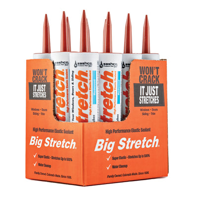 Sashco Big Stretch 12-Pack 10.5-oz Redwood Paintable Latex Caulk