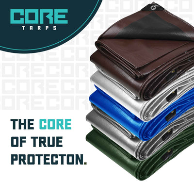 Core Tarps 24-ft x 24-ft Silver Waterproof Commercial Polyethylene 20-mil Tarp