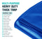 Core Tarps 8-ft x 10-ft Blue Waterproof Commercial Polyethylene 16-mil Tarp