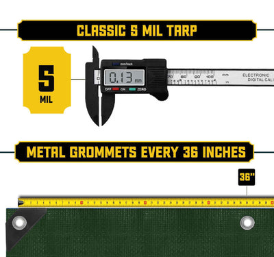 Core Tarps Waterproof Commercial Polyethylene 5-mil Tarp