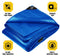 Core Tarps 9-ft x 12-ft Blue Waterproof Commercial Polyethylene 10-mil Tarp