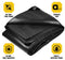 Core Tarps 20-ft x 20-ft Black Waterproof Commercial Polyethylene 20-mil Tarp