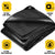 Core Tarps 20-ft x 40-ft Black Waterproof Commercial Polyethylene 20-mil Tarp