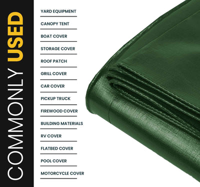 PROTARP 12-ft x 16-ft Green Waterproof Commercial Polyethylene 16-mil Tarp