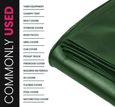 PROTARP 9-ft x 12-ft Green Waterproof Commercial Polyethylene 22-mil Tarp