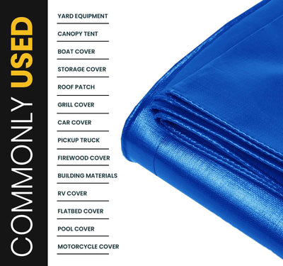 PROTARP 12-ft x 16-ft Blue Waterproof Commercial Polyethylene 16-mil Tarp