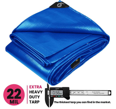 PROTARP 10-ft x 10-ft Blue Waterproof Commercial Polyethylene 22-mil Tarp