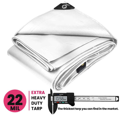 PROTARP 24-ft x 30-ft White Waterproof Commercial Polyethylene 22-mil Tarp