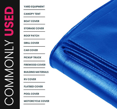 PROTARP 25-ft x 40-ft Blue Waterproof Commercial Polyethylene 22-mil Tarp