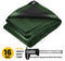 PROTARP 24-ft x 24-ft Green Waterproof Commercial Polyethylene 16-mil Tarp