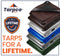 Tarpco Safety 6-ft x 8-ft Brown Waterproof Commercial Polyethylene 7-mil Tarp