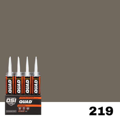 OSI Quad 12-Pack 10-oz Bronze 219 Paintable Solvent Caulk