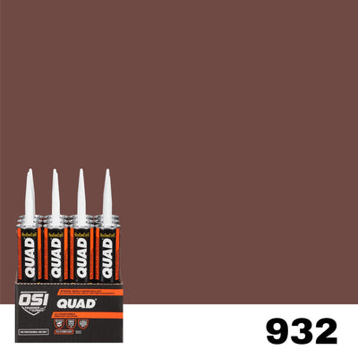 OSI Quad 12-Pack 10-oz Red 932 Paintable Solvent Caulk