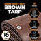 XPOSE SAFETY 40-ft x 12-ft Brown Waterproof Commercial Polyethylene 16-mil Tarp