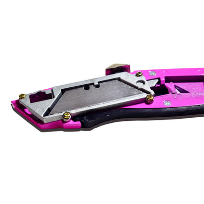 The Original Pink Box 5-Blade Retractable Utility Knife with On Tool Blade Storage