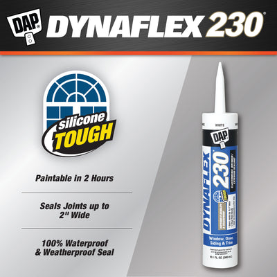 DAP DYNAFLEX 230 12-Pack 10.1-oz White Paintable Latex Caulk