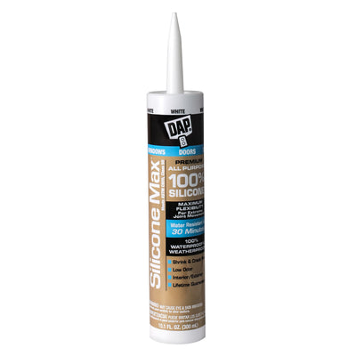 DAP Silicone Max 12-Pack 10.1-oz White Silicone Caulk