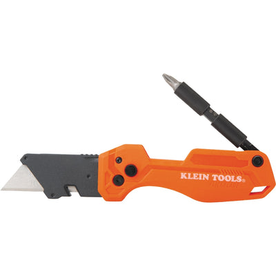 Klein Tools Folding Utility Knife with Driver 3/4-in 1-Blade Folding Utility Knife