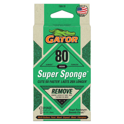 Gator AlumiNext Medium 80-Grit Sanding Block 3-in x 5-in