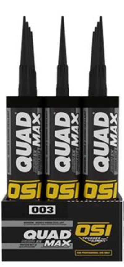 OSI Quad Max 9.5-oz Black Paintable Advanced Sealant Caulk