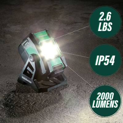 Metabo HPT 18-volt 2000-Lumen LED Battery-operated Rechargeable Portable Work Light