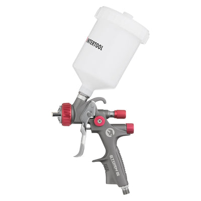 INTERTOOL 1.3mm Tip Gravity Feed with 600cc Paint Cup LVLP Air Paint Sprayer