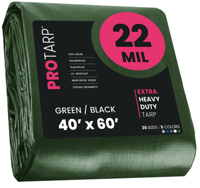 PROTARP 60-ft x 40-ft Black Waterproof Commercial Polyethylene 22-mil Tarp