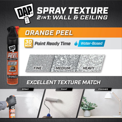 DAP 2in1 25-fl oz White Orange Peel Water-based Wall and Ceiling Texture Spray