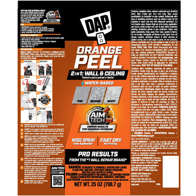 DAP 2in1 25-fl oz White Orange Peel Water-based Wall and Ceiling Texture Spray