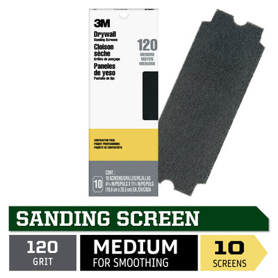 3M Medium 120-Grit Sheet Sandpaper 4.1875-in W x 11.25-in L 10-Pack