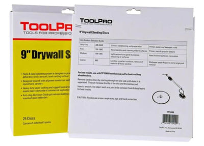 ToolPro 9 in. 240 Grit Hook and Loop 25pc