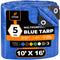 XPOSE SAFETY 10-ft x 16-ft Blue Water Resistant Commercial Polyethylene 5-mil Tarp