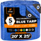 XPOSE SAFETY 20-ft x 25-ft Blue Water Resistant Commercial Polyethylene 5-mil Tarp