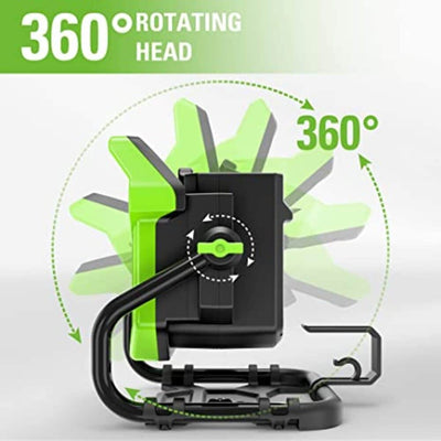 Greenworks 80-volt 2000-Lumen LED Battery-operated and Plug-in Rechargeable Portable Work Light