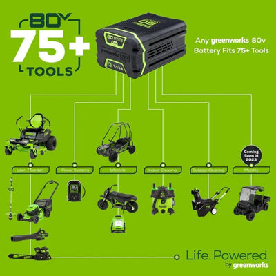 Greenworks 80-volt 2000-Lumen LED Battery-operated and Plug-in Rechargeable Portable Work Light