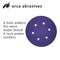 orca abrasives 6 Inch  Hook and Loop Purple Sanding Discs 6 Holes 2000 Grit 25 Pack