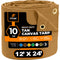 XPOSE SAFETY 12-ft x 24-ft Brown Commercial Canvas 14-mil Tarp