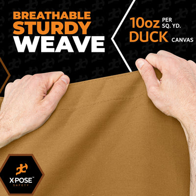 XPOSE SAFETY 8-ft x 12-ft Brown Commercial Canvas 14-mil Tarp