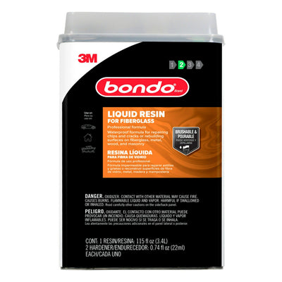 Bondo 128-fl oz Color-changing, Heavy Duty, Waterproof Interior/Exterior Brown Fiberglass Resin Repair