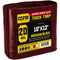 Core Tarps 10-ft x 12-ft Maroon Waterproof Commercial Polyethylene 20-mil Tarp