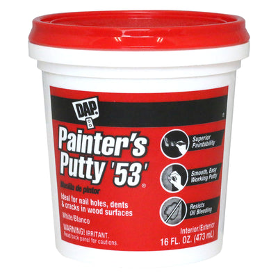 DAP Painters Putty 1-Pint Waterproof Interior/Exterior White Spackling