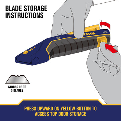 IRWIN 3/4-in 1-Blade Retractable Utility Knife with On Tool Blade Storage