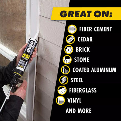 OSI Quad Max 9.5-oz Black Paintable Advanced Sealant Caulk