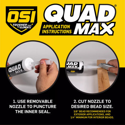 OSI Quad Max 9.5-oz Beige 455 Paintable Advanced Sealant Caulk