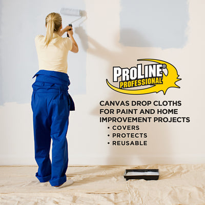 ProLine 8OZ Canvas 12-ft x 15-ft Drop Cloth